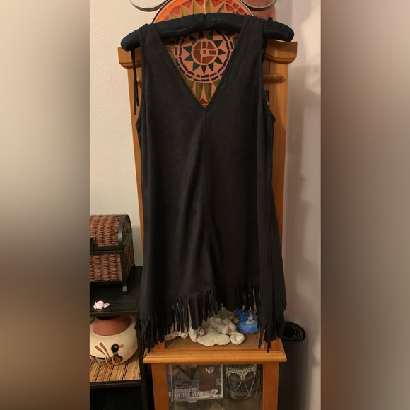 Hayden Faux Suede Dress - Picture 1 of 10